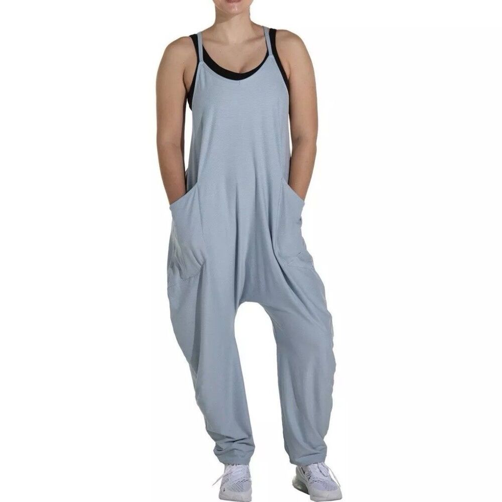 Fundamental Coast South Pacific Romper Blue Stripe Coastal Soft Stretch Women M